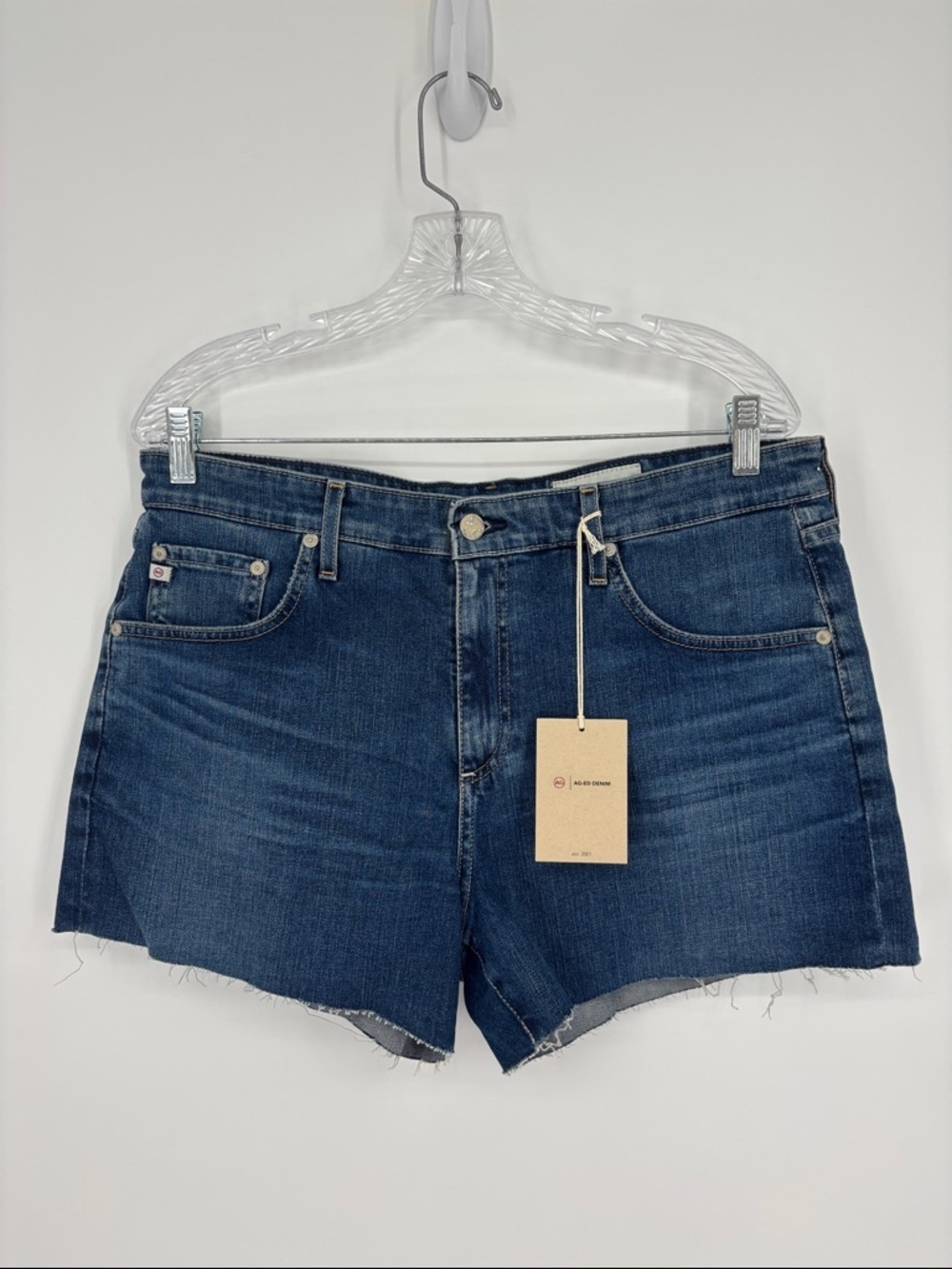AG AG-ED Denim Hailey Cut Off Ex-Boyfriend Jean Shorts Women’s Size 32 NWT!